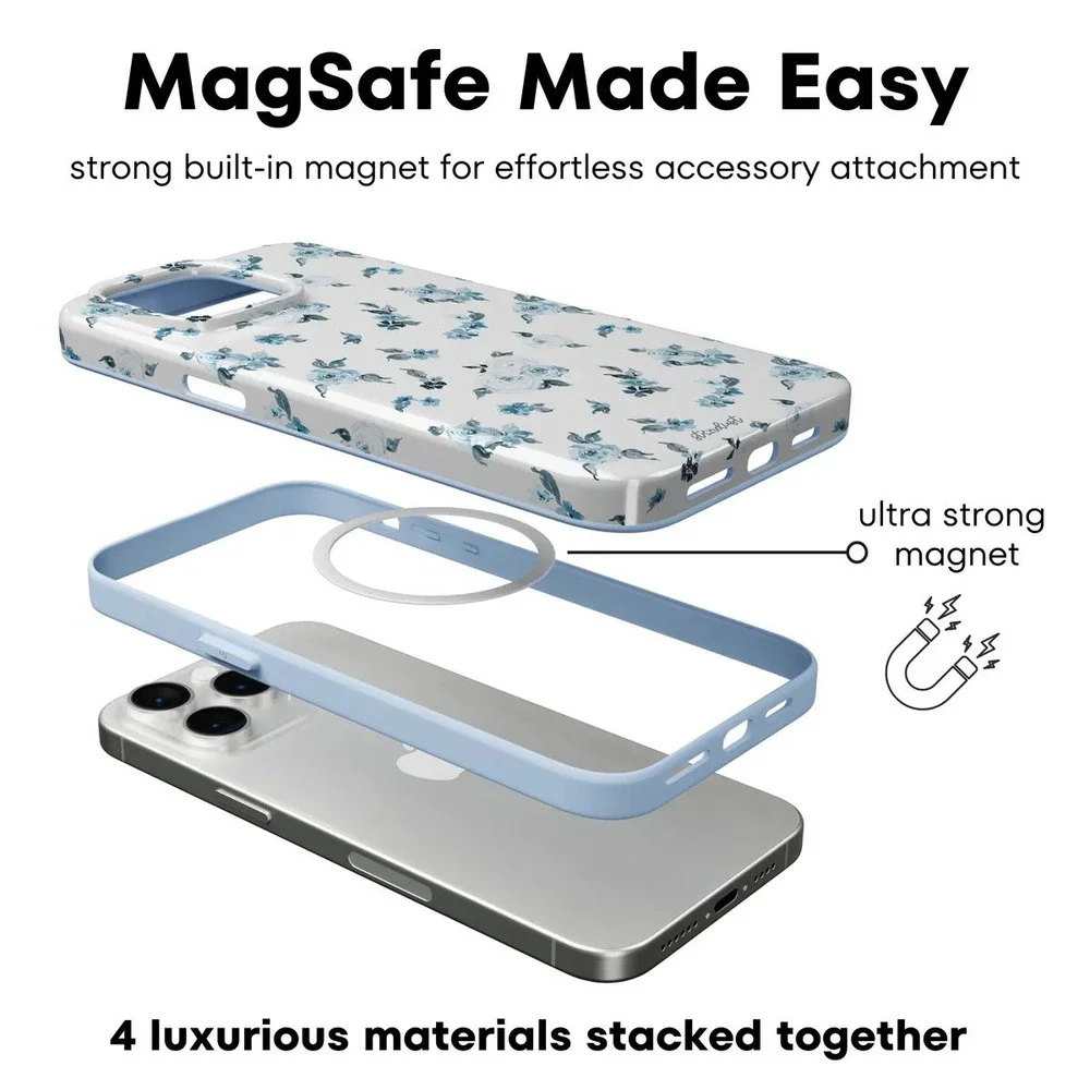 Stardust Coastal‎ Florals MagSafe iPhone 13 Case Cover Floral Phone Case